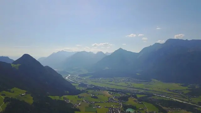 Der Köckenhof und das Alpbachtal von oben, Drohnenaufnahme